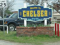 USA - Chelsea OK - Welcome Sign (16 Apr 2009)